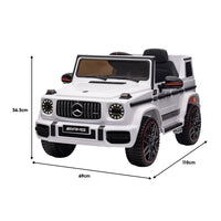 Kahuna Mercedes Benz AMG G63 Licensed Kids Ride On Electric Car Remote Control - White - ElectronX Plus