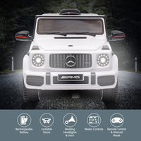 Kahuna Mercedes Benz AMG G63 Licensed Kids Ride On Electric Car Remote Control - White - ElectronX Plus