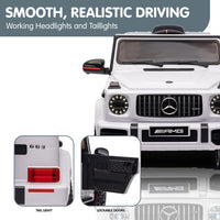 Kahuna Mercedes Benz AMG G63 Licensed Kids Ride On Electric Car Remote Control - White - ElectronX Plus