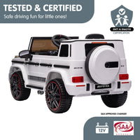 Kahuna Mercedes Benz AMG G63 Licensed Kids Ride On Electric Car Remote Control - White - ElectronX Plus