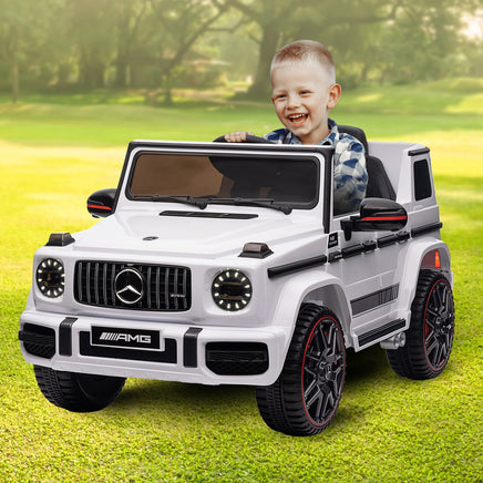 Kahuna Mercedes Benz AMG G63 Licensed Kids Ride On Electric Car Remote Control - White - ElectronX Plus