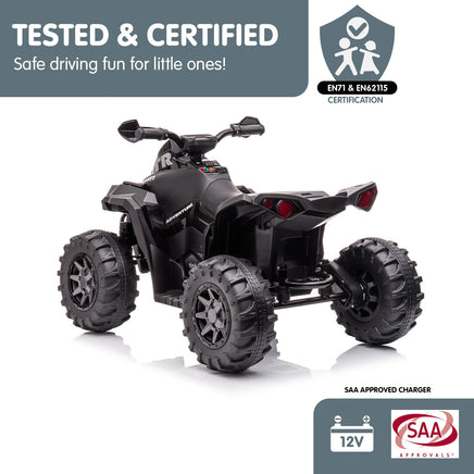 Kahuna GTS99 Kids Electric Ride On Quad Bike Toy ATV 50W - Black - ElectronX Plus