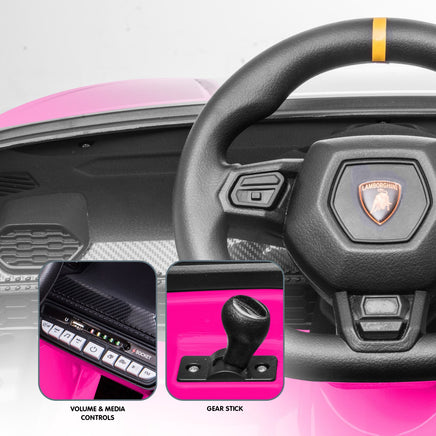 Kahuna Lamborghini Performante Kids Electric Ride On Car Remote Control by Kahuna - Pink - ElectronX Plus