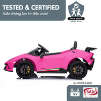 Kahuna Lamborghini Performante Kids Electric Ride On Car Remote Control by Kahuna - Pink - ElectronX Plus