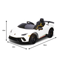 Kahuna Lamborghini Performante Kids Electric Ride On Car Remote Control by Kahuna - White - ElectronX Plus