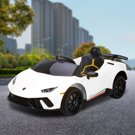 Kahuna Lamborghini Performante Kids Electric Ride On Car Remote Control by Kahuna - White - ElectronX Plus