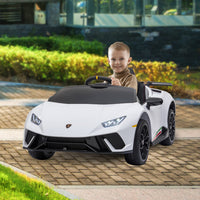 Kahuna Lamborghini Performante Kids Electric Ride On Car Remote Control by Kahuna - White - ElectronX Plus