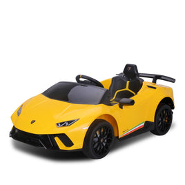 Kahuna Lamborghini Performante Kids Electric Ride On Car Remote Control - Yellow - ElectronX Plus