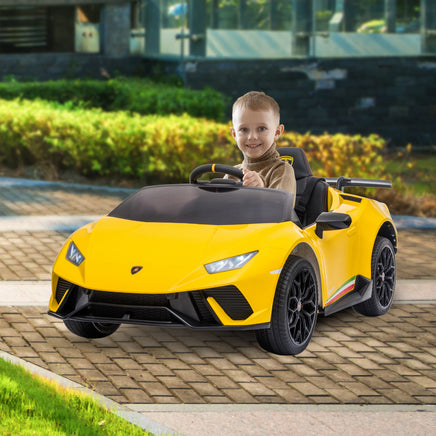 Kahuna Lamborghini Performante Kids Electric Ride On Car Remote Control - Yellow - ElectronX Plus