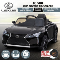 Kahuna Licensed Lexus LC 500 Kids Electric Ride On Car - Black - ElectronX Plus