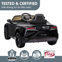 Kahuna Licensed Lexus LC 500 Kids Electric Ride On Car - Black - ElectronX Plus