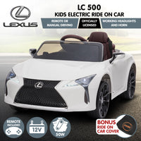 Kahuna Licensed Lexus Lc 500 Kids Electric Ride On Car - White - ElectronX Plus