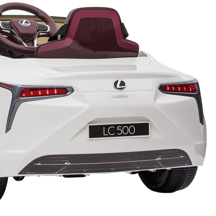 Kahuna Licensed Lexus Lc 500 Kids Electric Ride On Car - White - ElectronX Plus