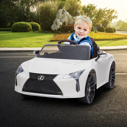 Kahuna Licensed Lexus Lc 500 Kids Electric Ride On Car - White - ElectronX Plus