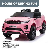 Kahuna Land Rover Licensed Kids Electric Ride On Car Remote Control - Pink - ElectronX Plus