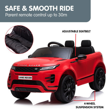 Kahuna Land Rover Licensed Kids Electric Ride On Car Remote Control - Red - ElectronX Plus