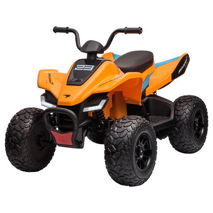 Kahuna Licensed MCL35 McLaren Kids Toy Ride On Electric Quad Bike - Orange - ElectronX Plus