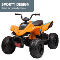 Kahuna Licensed MCL35 McLaren Kids Toy Ride On Electric Quad Bike - Orange - ElectronX Plus