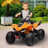 Kahuna Licensed MCL35 McLaren Kids Toy Ride On Electric Quad Bike - Orange - ElectronX Plus