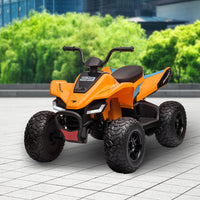 Kahuna Licensed MCL35 McLaren Kids Toy Ride On Electric Quad Bike - Orange - ElectronX Plus