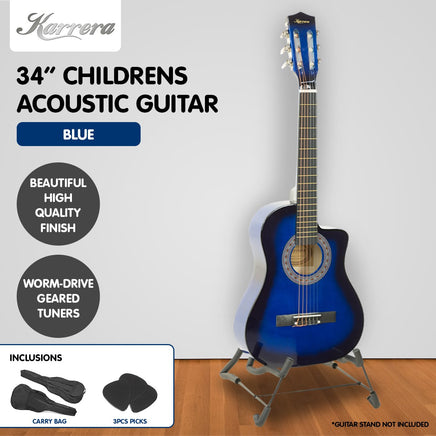 Karrera Childrens Acoustic Guitar Kids - Blue - ElectronX Plus