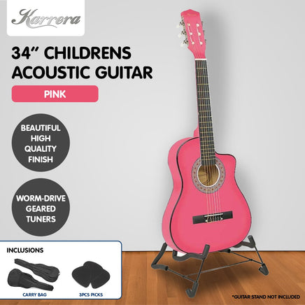 Karrera Childrens Acoustic Guitar Kids - Pink - ElectronX Plus