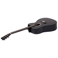 Karrera 38in Cutaway Acoustic Guitar with guitar bag - Black - ElectronX Plus