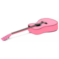 Karrera 38in Cutaway Acoustic Guitar with guitar bag - Pink - ElectronX Plus