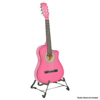 Karrera 38in Cutaway Acoustic Guitar with guitar bag - Pink - ElectronX Plus