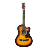 Karrera 38in Pro Cutaway Acoustic Guitar with Bag Strings - Sun Burst - ElectronX Plus