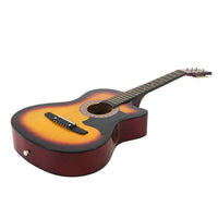 Karrera 38in Pro Cutaway Acoustic Guitar with Bag Strings - Sun Burst - ElectronX Plus