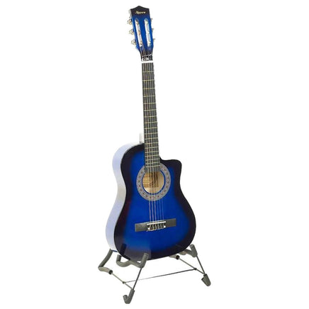 Karrera 38in Pro Cutaway Acoustic Guitar with Bag Strings - Blue Burst - ElectronX Plus