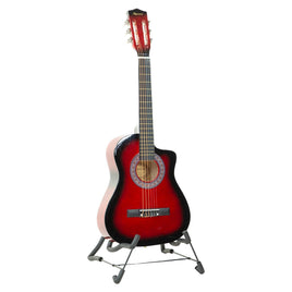 Karrera 38in Pro Cutaway Acoustic Guitar with guitar bag - Red Burst - ElectronX Plus