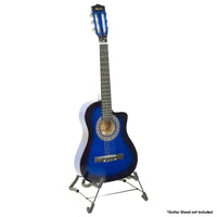 Karrera 38in Cutaway Acoustic Guitar with guitar bag - Blue Burst - ElectronX Plus