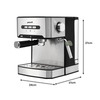 Pronti 1.6L Automatic Coffee Espresso Machine with Steam Frother - ElectronX Plus