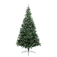 Christabelle 2.4m Pre Lit LED Christmas Tree Decor with Pine Cones Xmas Decorations