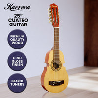 Karrera 25in Cuatro Guitar - Natural - ElectronX Plus