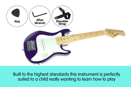 Karrera Electric Childrens Guitar Kids - Purple - ElectronX Plus