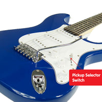 Karrera 39in Electric Guitar - Blue - ElectronX Plus