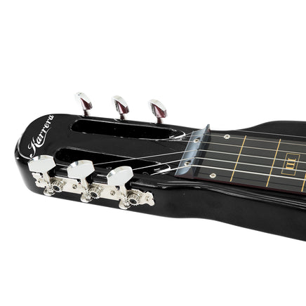 Karrera 29in 6-String Lap Steel Hawaiian Guitar - Black - ElectronX Plus