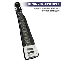 Karrera 29in 6-String Lap Steel Hawaiian Guitar - Black - ElectronX Plus