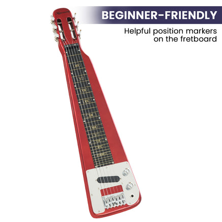 Karrera 6-String Steel Lap Guitar - Metallic Red - ElectronX Plus