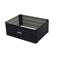 Wallaroo Garden Bed 80 x 60 x 30cm Galvanized Steel - Black - ElectronX Plus