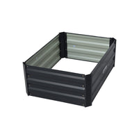 Wallaroo Garden Bed 80 x 60 x 30cm Galvanized Steel - Black - ElectronX Plus