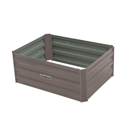 Wallaroo Garden Bed 80 x 60 x 30cm Galvanized Steel - Grey - ElectronX Plus