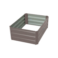 Wallaroo Garden Bed 80 x 60 x 30cm Galvanized Steel - Grey - ElectronX Plus