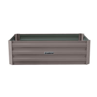 Wallaroo Garden Bed 100 x 60 x 30cm Galvanized Steel - Grey - ElectronX Plus