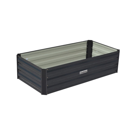 Wallaroo Garden Bed 120 x 60 x 30cm Galvanized Steel - Black - ElectronX Plus