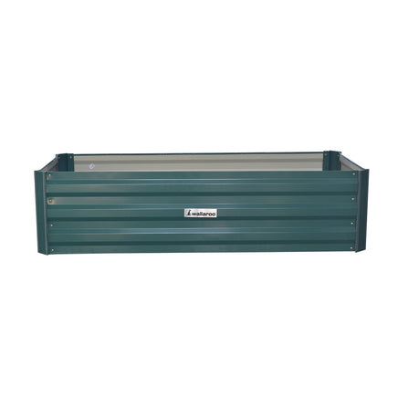 Wallaroo Garden Bed 120 x 60 x 30cm Galvanized Steel - Green - ElectronX Plus