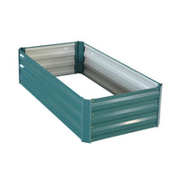 Wallaroo Garden Bed 120 x 60 x 30cm Galvanized Steel - Green - ElectronX Plus